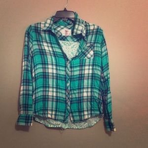 Teal flannel